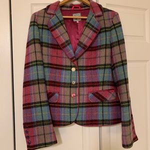 Ness Scottish wool plaid blazer